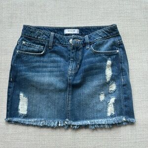 Guess denim mini skirt, XS, 5 pocket zip